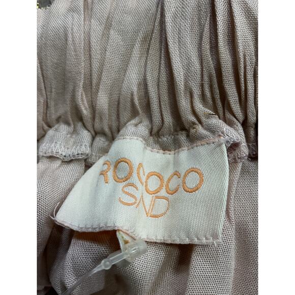 Rococo Sand Pink Halterneck Georgette Metallic Star Long Dress Size M - NWT - Picture 4 of 5